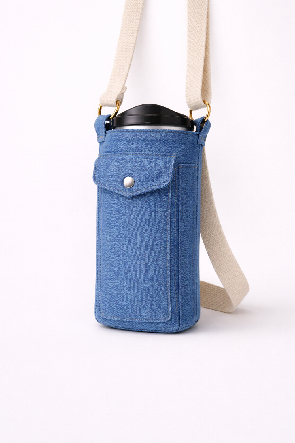DENIMPOP-CROSSBODY BOTTLE CARRIER BAG