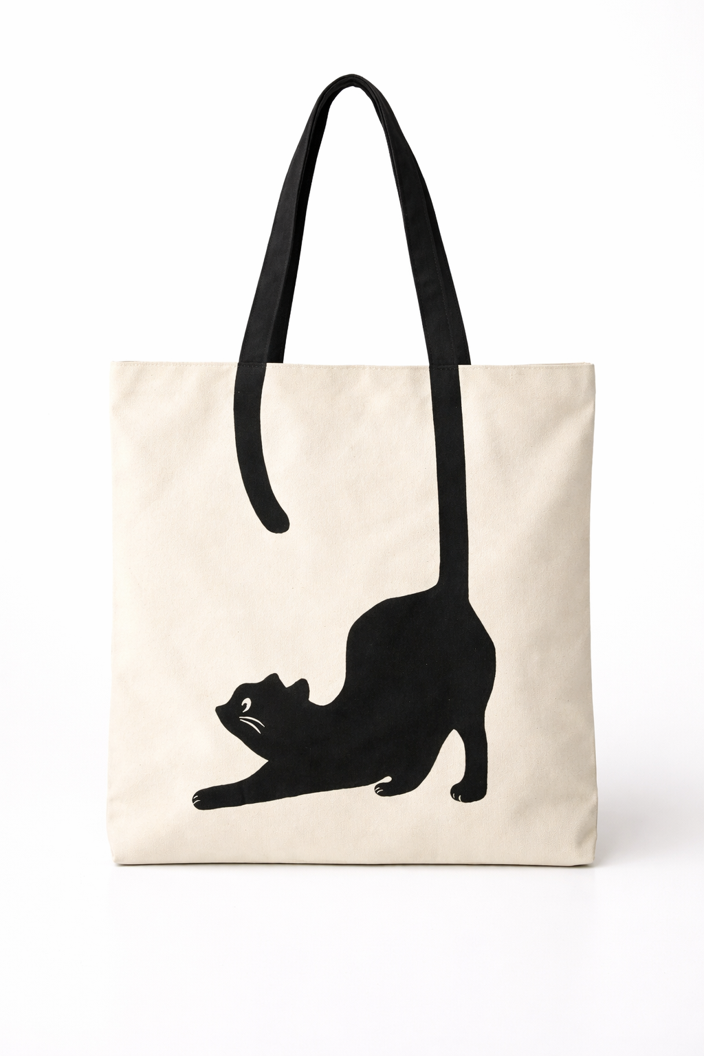 STRETCHING CAT TOTE BAG