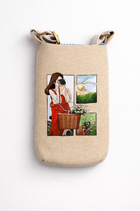 PHOTOFLORA-CROSSBODY BOTTLE CARRIER BAG