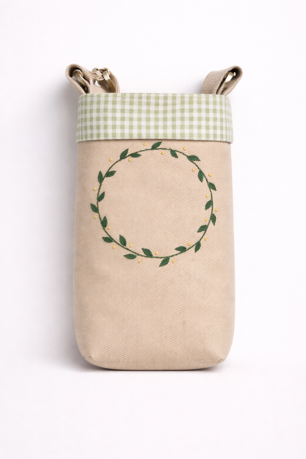 GREENWREATH-CROSSBODY BOTTLE CARRIER BAG