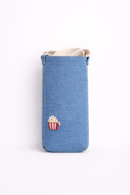 DENIMPOP-CROSSBODY BOTTLE CARRIER BAG