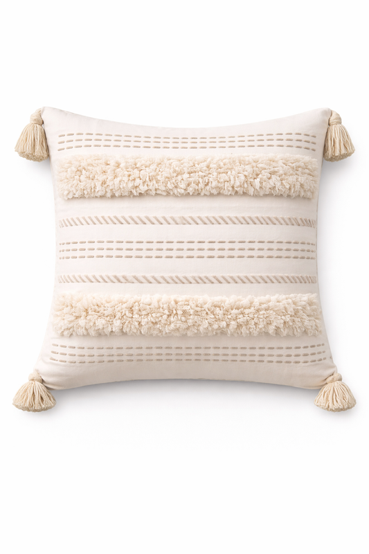 IVORY TASSEL WEAVE