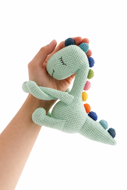 HANDMADE CROCHET DINOSAUR CURTAIN TIEBACK