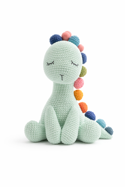 HANDMADE CROCHET DINOSAUR CURTAIN TIEBACK