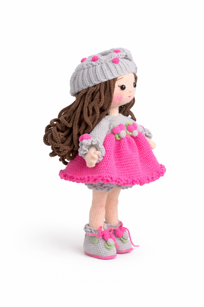 HANDMADE CROCHET BERET DOLL