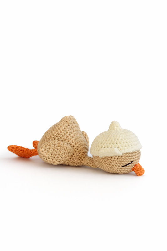 HANDMADE CROCHET SLEEPY DUCK PLUSH TOY