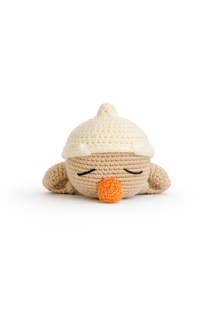 HANDMADE CROCHET SLEEPY DUCK PLUSH TOY