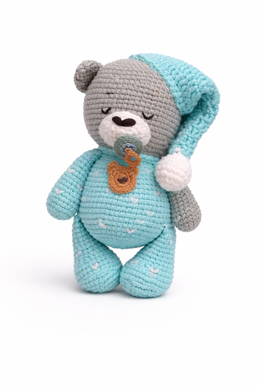 AMIGURUMI CROCHET SLEEPY TEDDY BEAR DOLL
