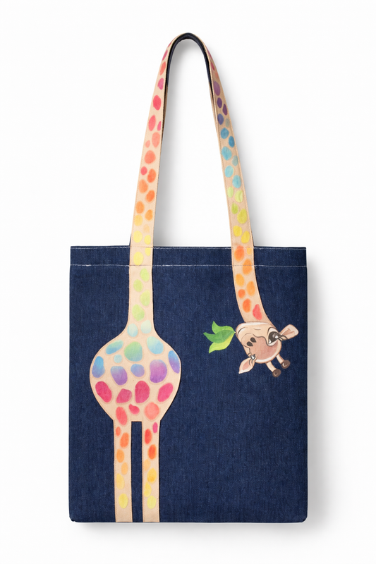 RAINBOW GIRAFFE TOTE BAG