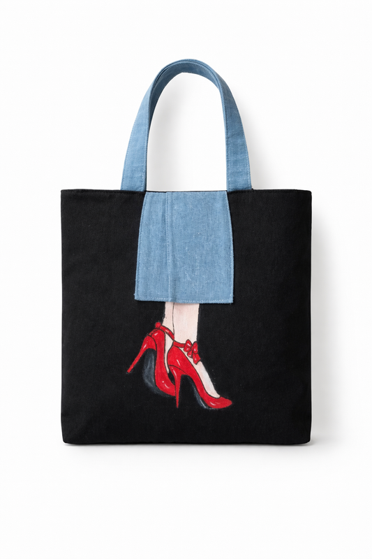 RED HEELS TOTE BAG