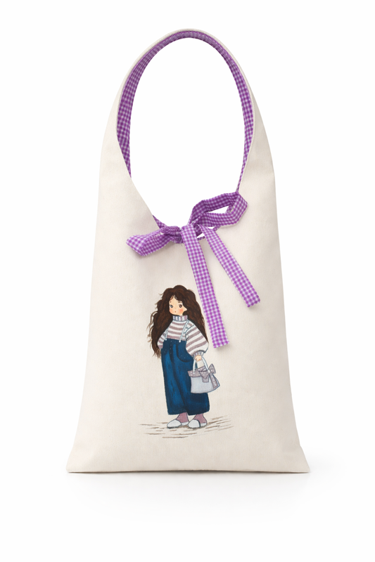 WHIMSICAL GIRL TOTE BAG