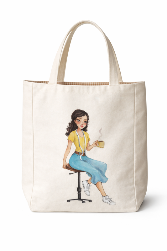 CAFE GIRL TOTE BAG